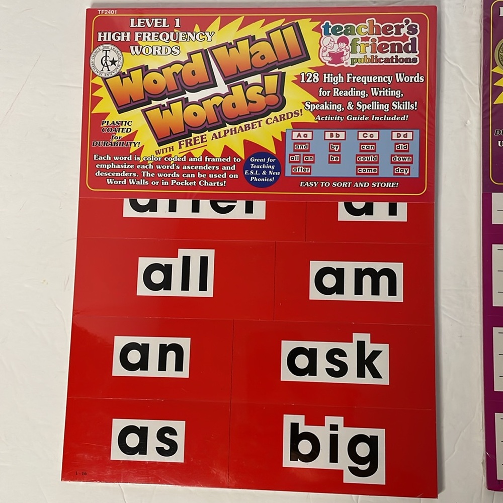 Teacher’s Friend Publications Word Wall words & Word Wall Extras NWT - Picture 3 of 8